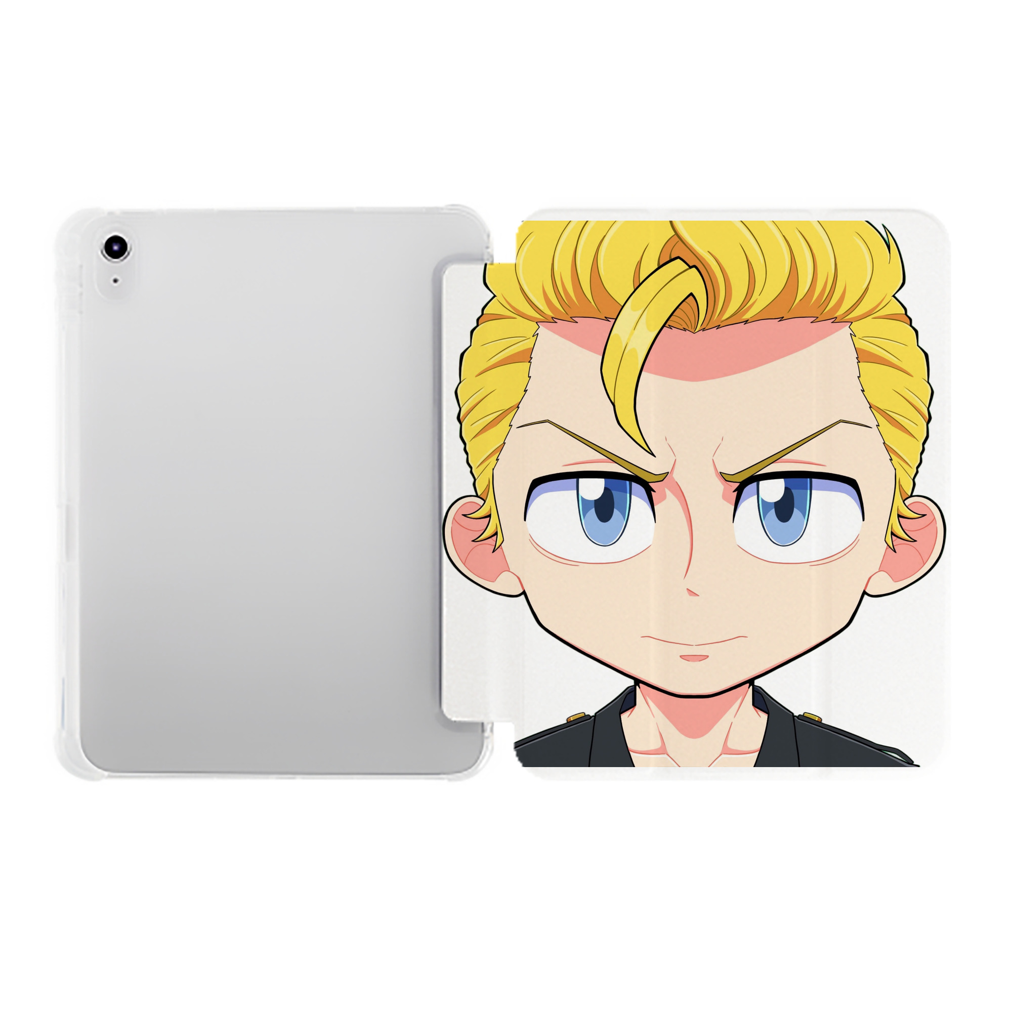 （画像用） 東京リベンジャーズ Tokyo Revengers IPad ケース ペン収納付き 三つ折りスタンド PUレザー×シリコン 対応機種9.5/10.5/10.9インチ
